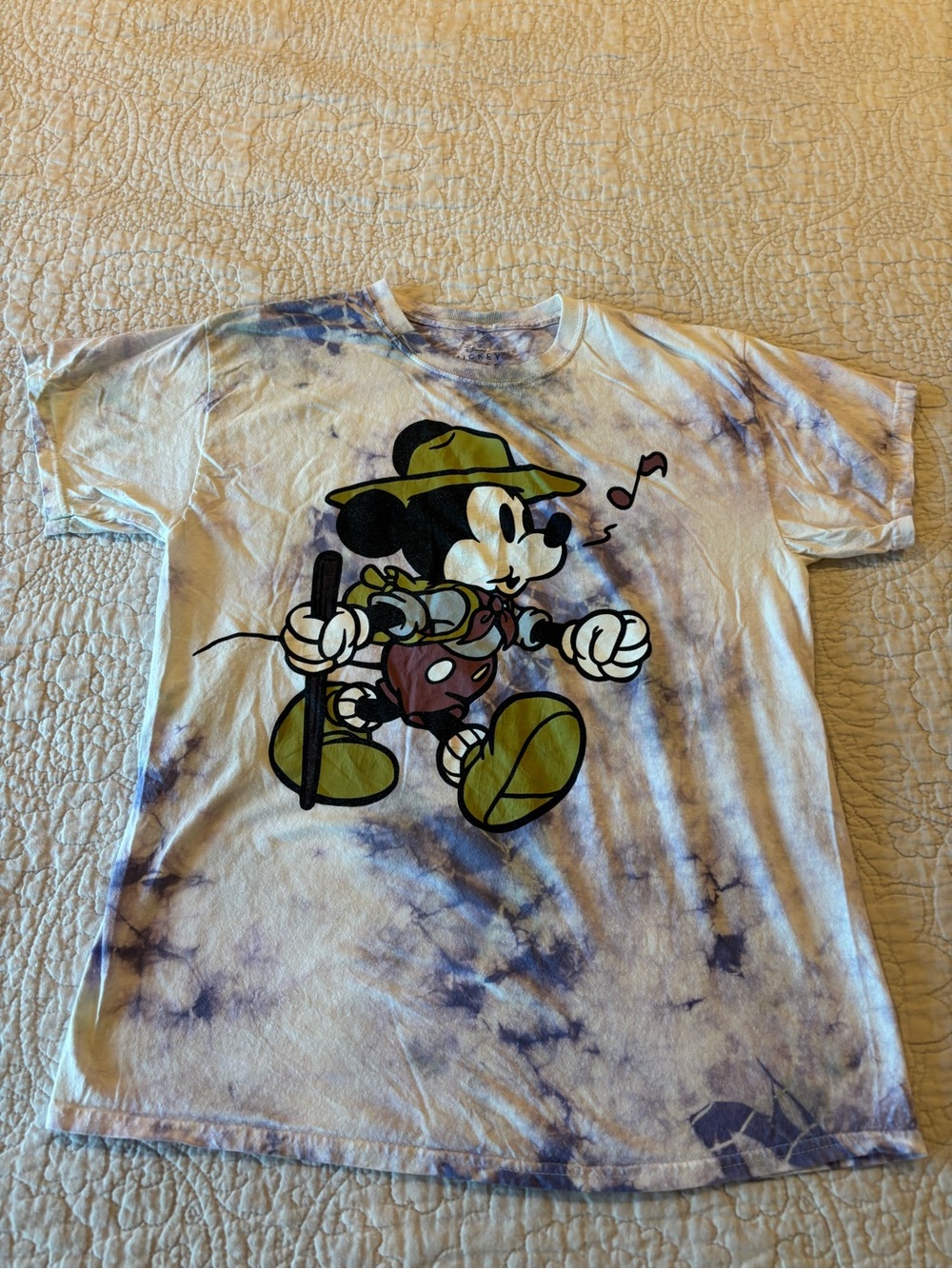 Disney Mickey Mouse Men’s Tie-Dye Graphic Tee Large